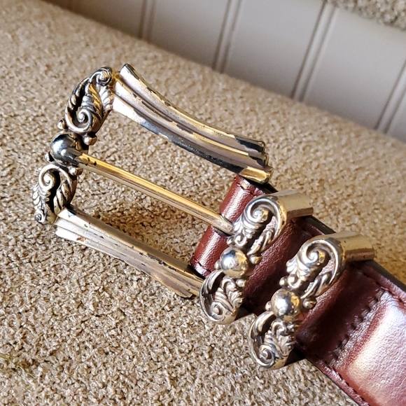 Brighton braided belt size 32 Large brown leather - Picture 2 of 6